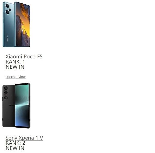 最新十大热门手机榜单出炉 小米险胜索尼 位居榜首