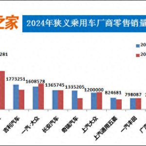 2024年汽车销量排行榜 比亚迪涨势迅猛