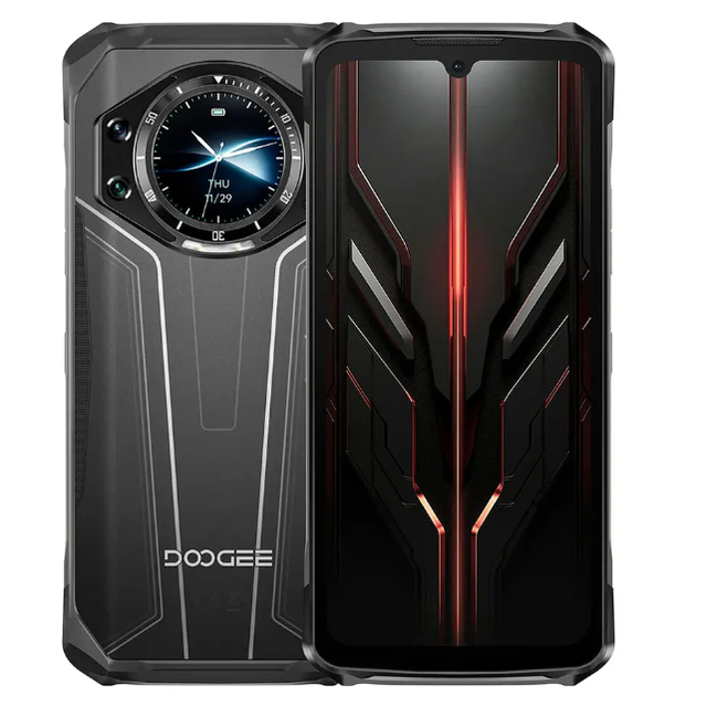 国产Doogee S119三防手机发布：10200mAh电池，后置“手表屏”