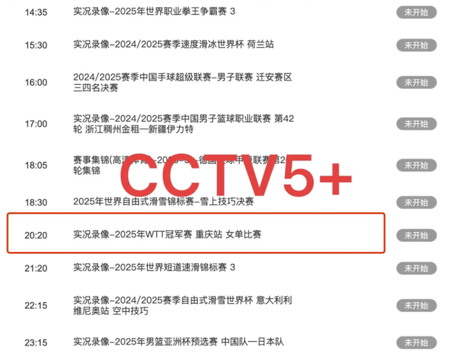 预告！央视5套CCTV5、CCTV5+直播节目预告 附:英雄联盟赛事风云