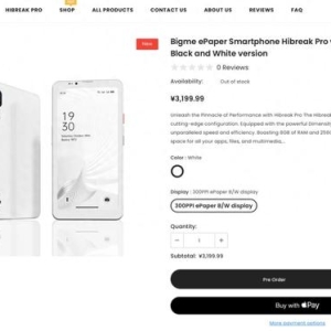 Bigme大我HiBreak Pro墨水屏手机上市，3199元