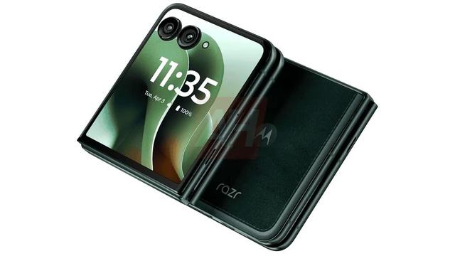 摩托罗拉Razr Plus 2025手机抢先看：深绿素皮、4英寸外屏