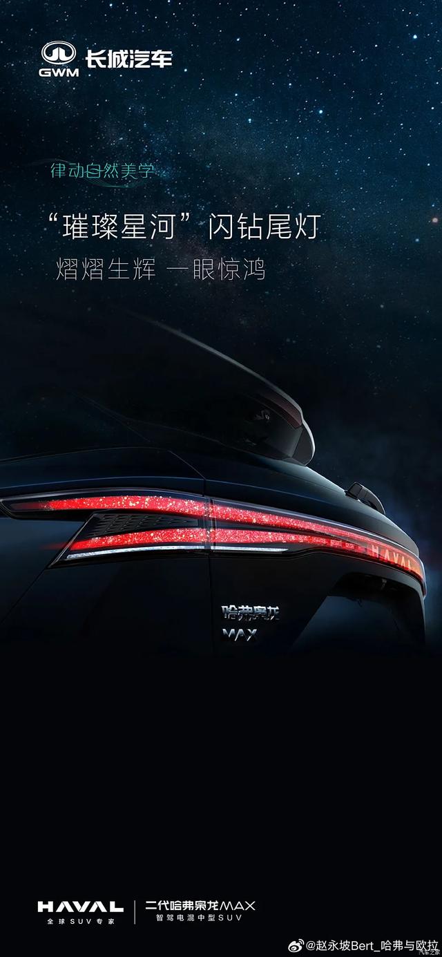 哈弗枭龙MAX 闪钻尾灯悬浮车顶，“丁达尔之光”点阵大灯，心动了