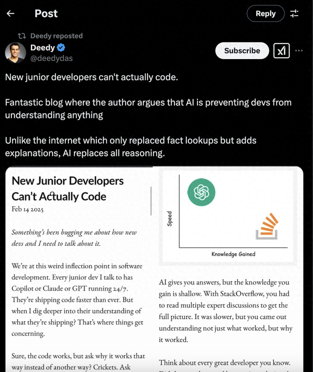 AI创造出了一代“文盲”？程序员们正在失去什么
