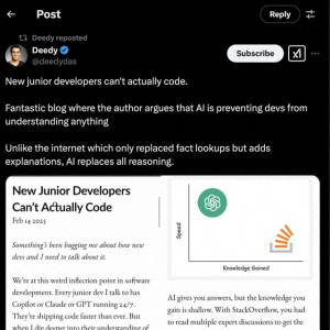 AI创造出了一代“文盲”？程序员们正在失去什么