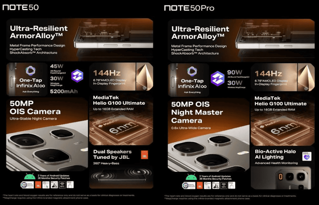 传音海外发布Infinix Note 50系列手机：外观硬朗，177美元起