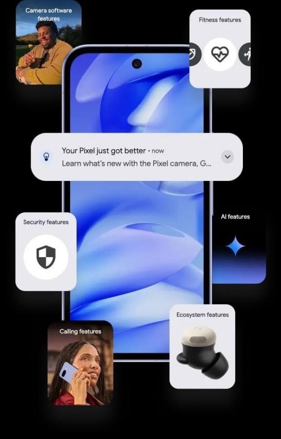 谷歌Pixel 9a手机大量官图曝光：黑白粉紫四款配色，背部接近纯平