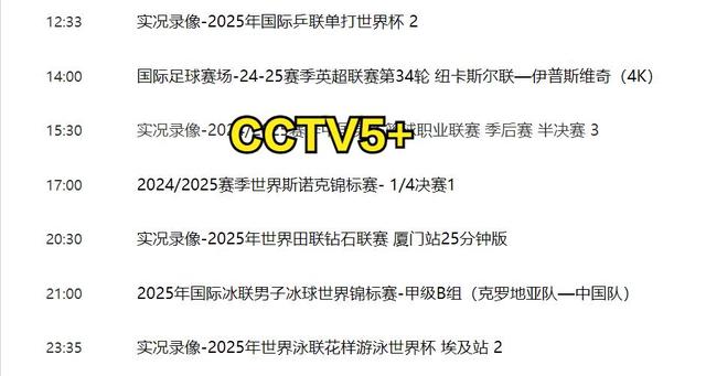 4月29日今晚19：30中央五套直播CCTV5、CCTV5+节目预告！