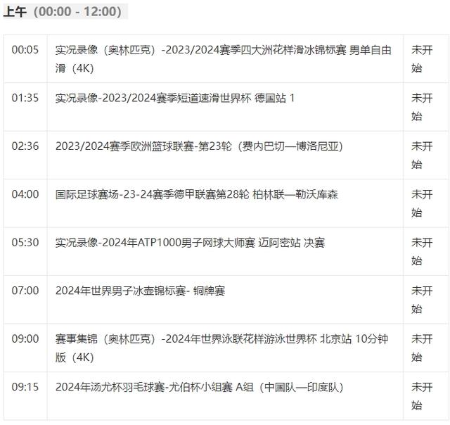 不容错过！4月30日央视5体育频道：CCTV5、CCTV5+直播预告表