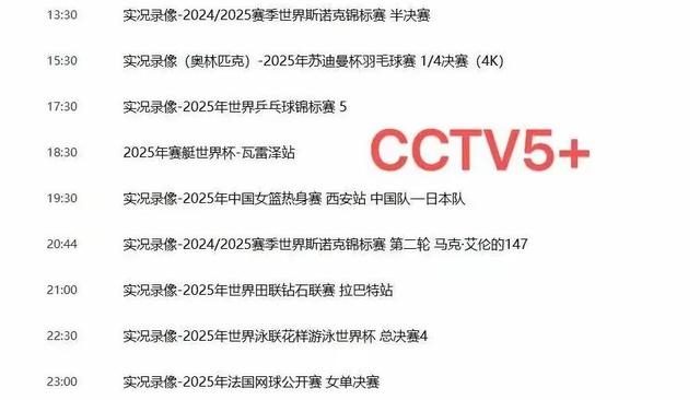 重要赛程！6月19日今晚17:30！中央CCTV5、CCTV5＋直播节目表预告